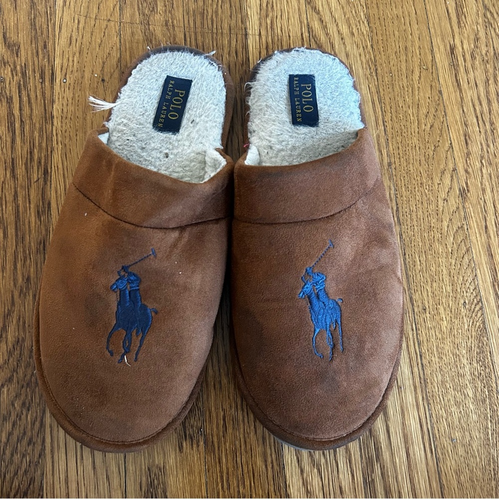 Polo by Ralph Lauren Brown and Blue Loafers Slip-Ons